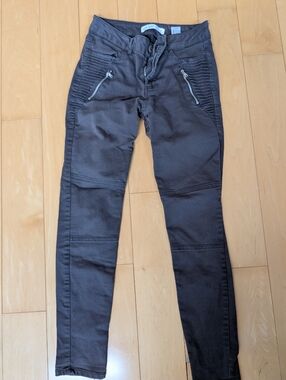 Zara Black Slim Moto Jeans
